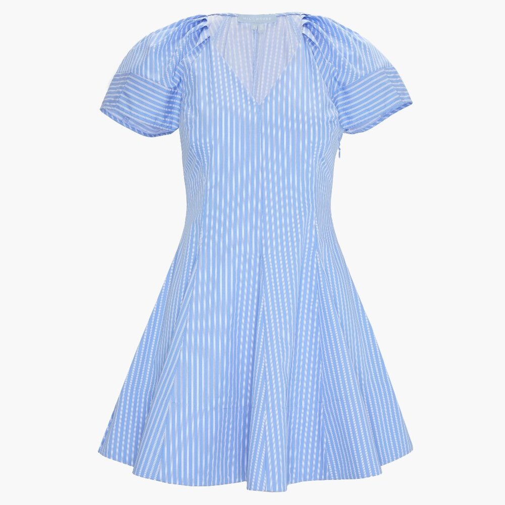 Hill House Home The Claudine Dress - Blue Stripe Size MBlue Stripe / M
